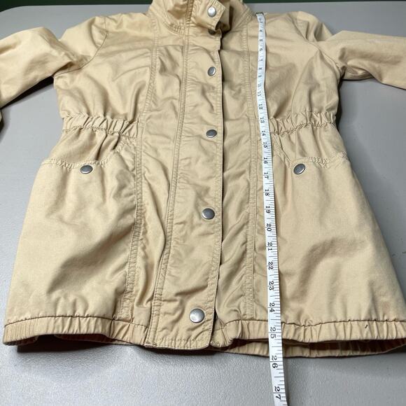 Old Navy Windbreaker Jacket Full Zip Snap Button Long Sleeve Pocket Beige Tan XS - Picture 10 of 10